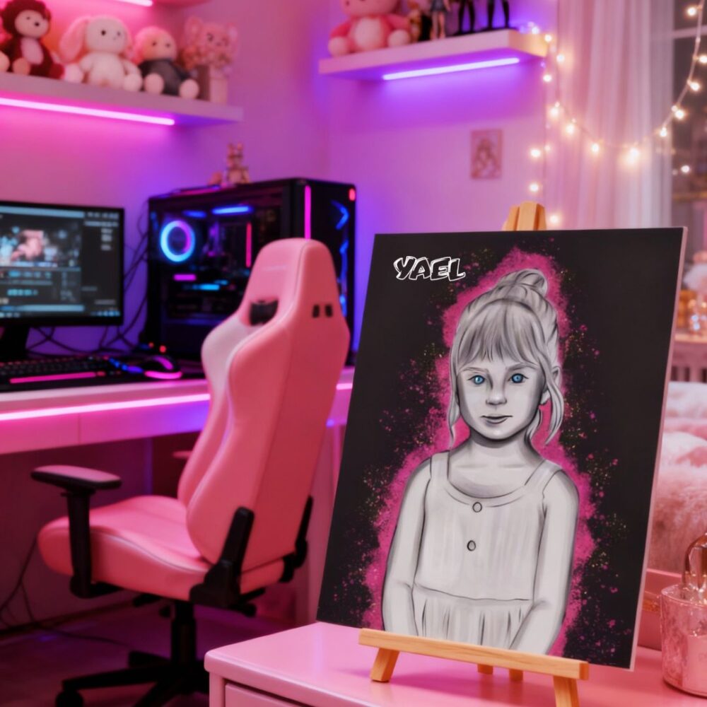 איור ספלאש שחור לבן